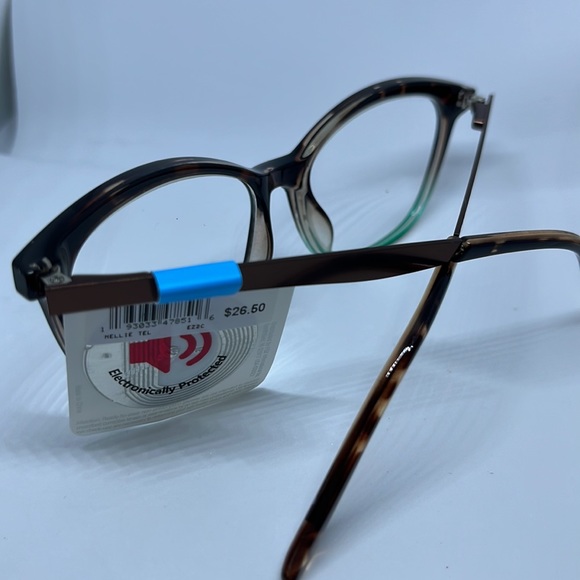 NWT Foster Grant Women's EZ2C NELLIE TEL Reading Glasses +2.00 Teal Black - Picture 2 of 7